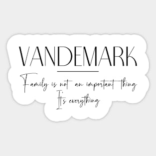 Vandemark Family, Vandemark Name, Vandemark Middle Name Sticker